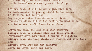 The Sciences Sing a Lullaby